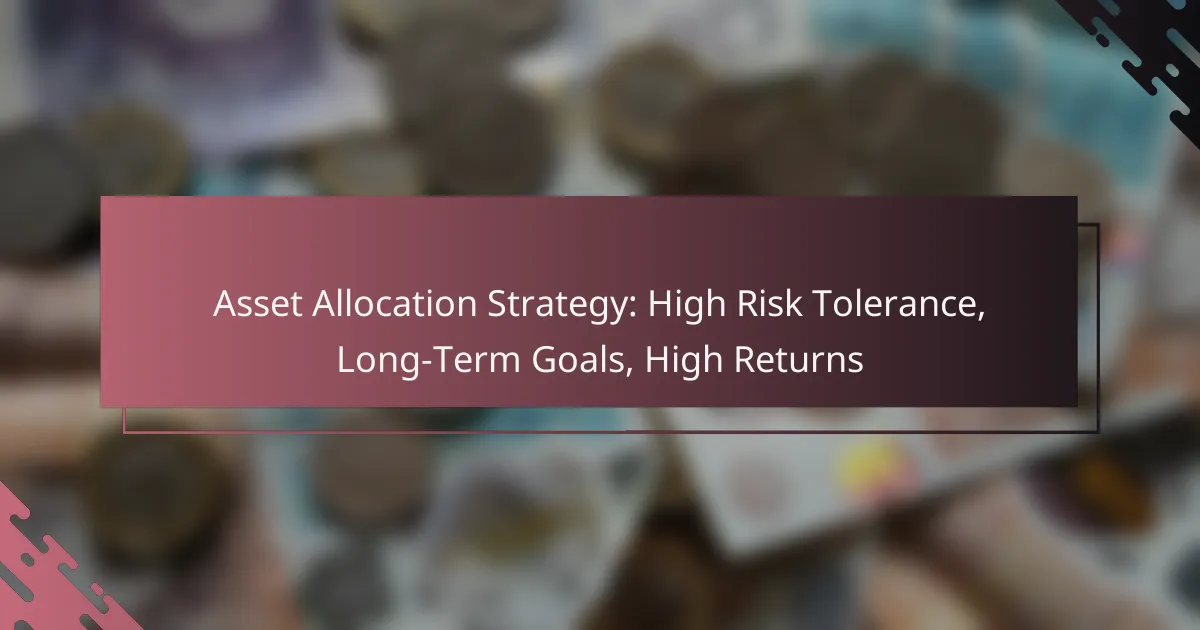 Asset Allocation Strategy: High Risk Tolerance, Long-Term Goals, High Returns