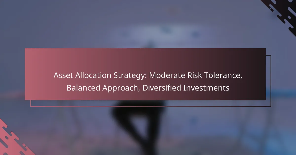 Asset Allocation Strategy: Moderate Risk Tolerance, Balanced Approach, Diversified Investments