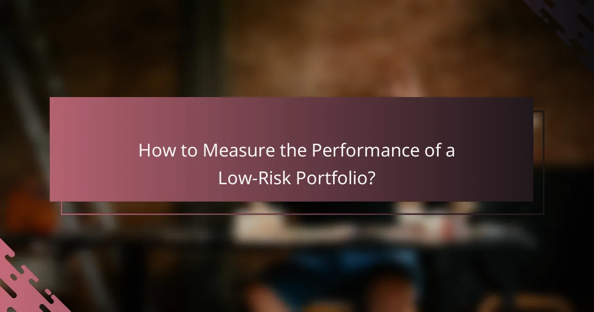 How to Measure the Performance of a Low-Risk Portfolio?